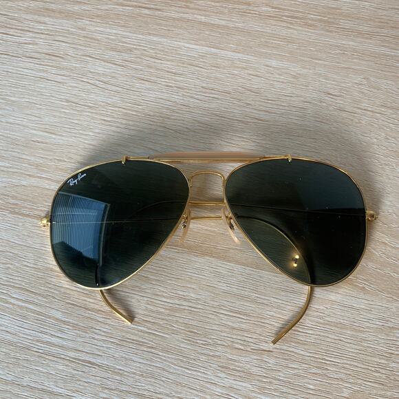1970's Vintage B&L Ray-Ban Arista G15 Outdoorsman Aviator Sunglasses 58-14